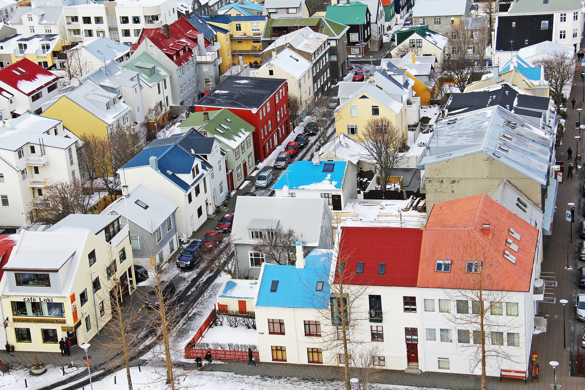 Reykjavik - von oben - Island - bunt